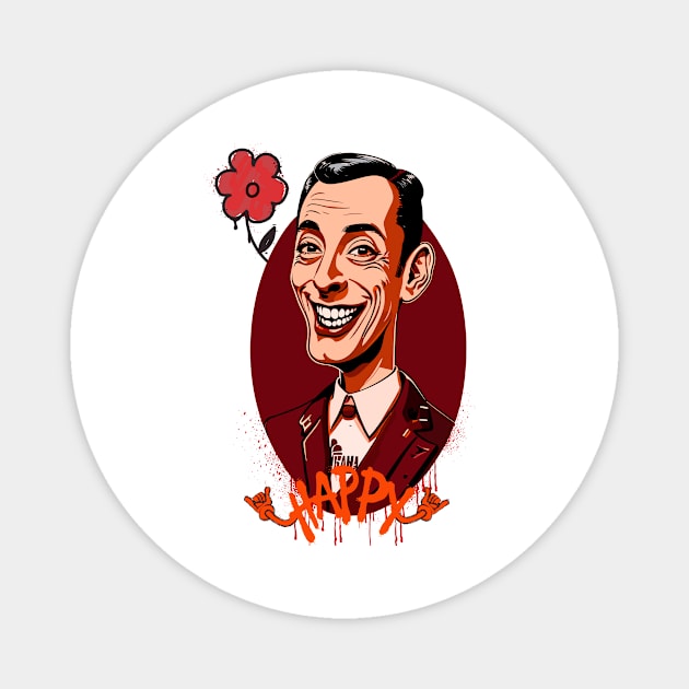 Graffiti Happy Pee Wee Magnet by rebelthreads.id